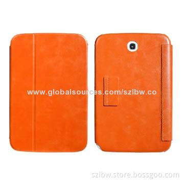 Folio Leather Tablet PC Cases for Samsung Note 8, Combination of Softness and Durability
